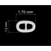 RUFIO 3D ship chain 1.75 x 1.2 mm two 18 cm sections
